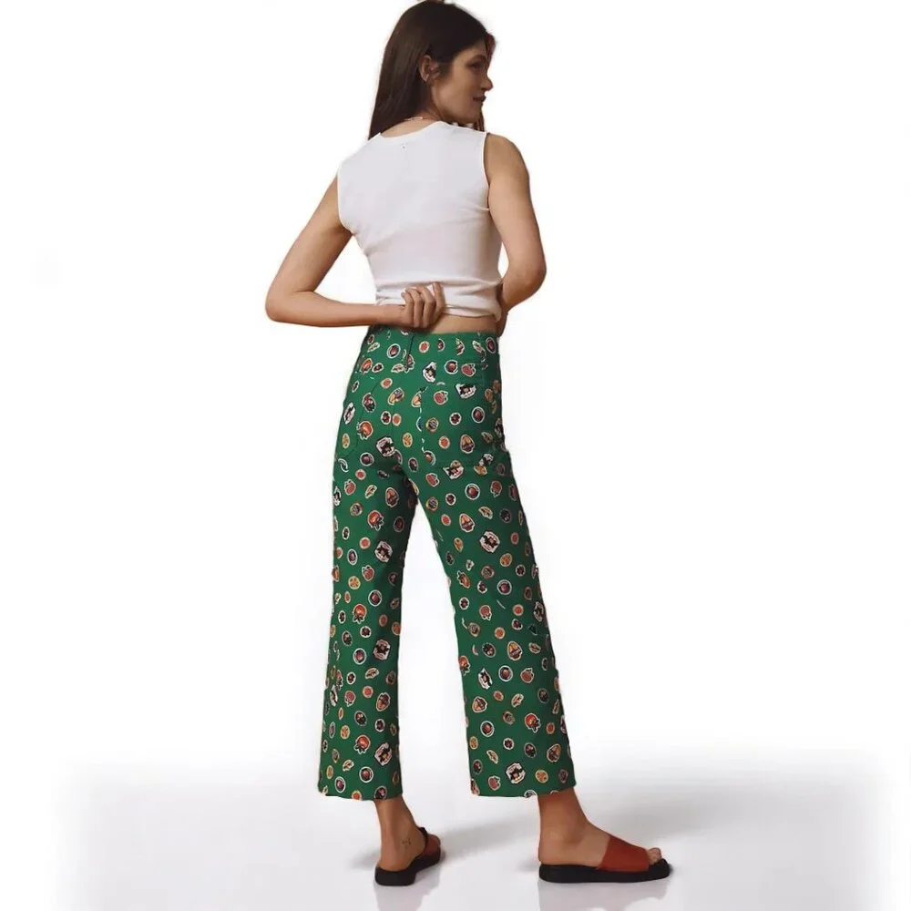 Anthropologie Maeve The Colette Cropped Wide-Leg Pants Size 29 - Picture 3 of 13